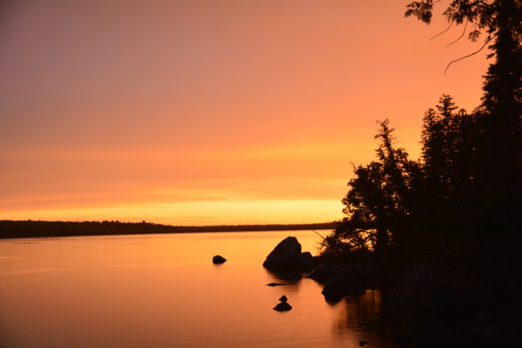 A beautiful sunset at Little Missinabie camp.
