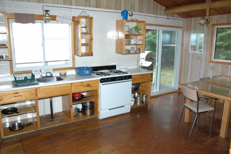 A photo of the camp kitchen at Anharea accessible with Hawk Air.