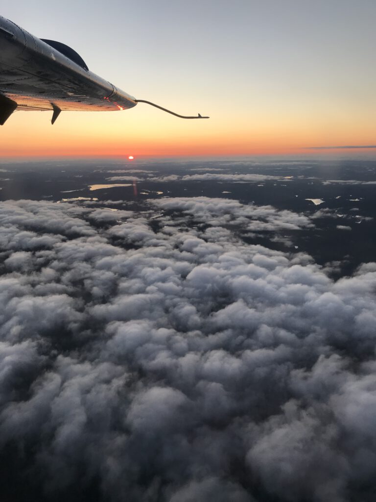 Flying above the clouds with Hawk Air Vacations